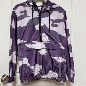 Wild Fable Purple Camo 3/4 Zip Windbreaker Medium